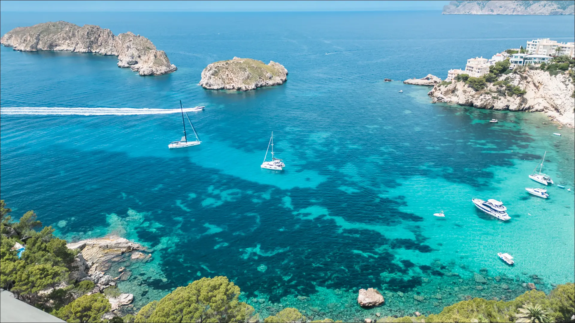 Drone view of Santa Ponsa, Mallorca