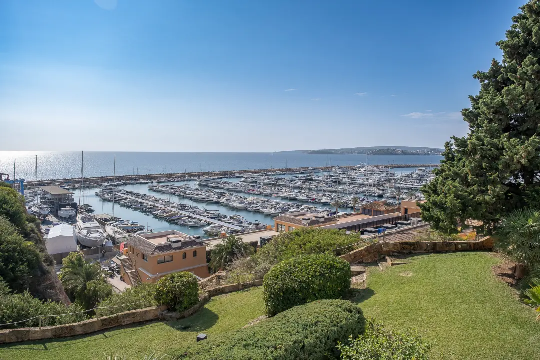 Puerto Portals Mallorca view form the balcony of apartment for sale