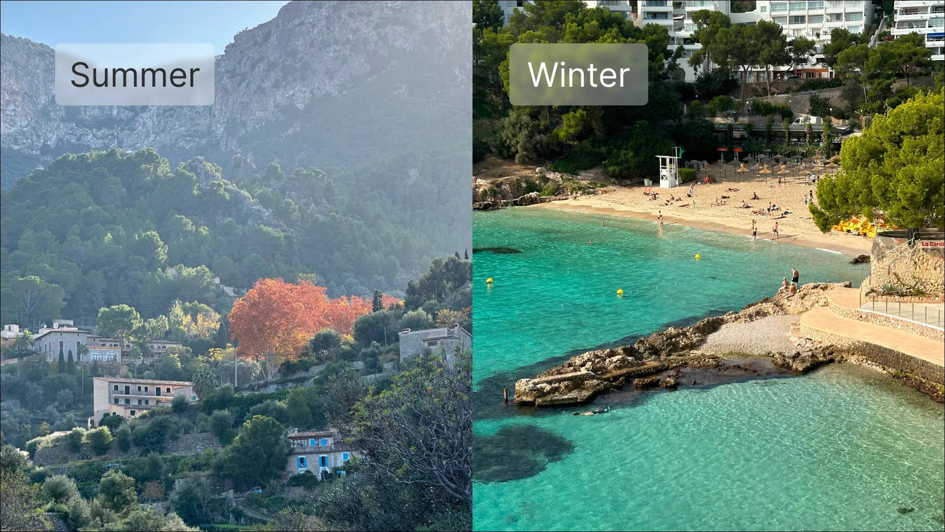 Summer vs Winter in Mallorca